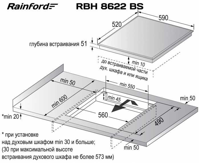 Индукционная варочная панель Rainford RBН-8622 BS Black в магазине «На диване» в Новосибирске  — Выгодная цена